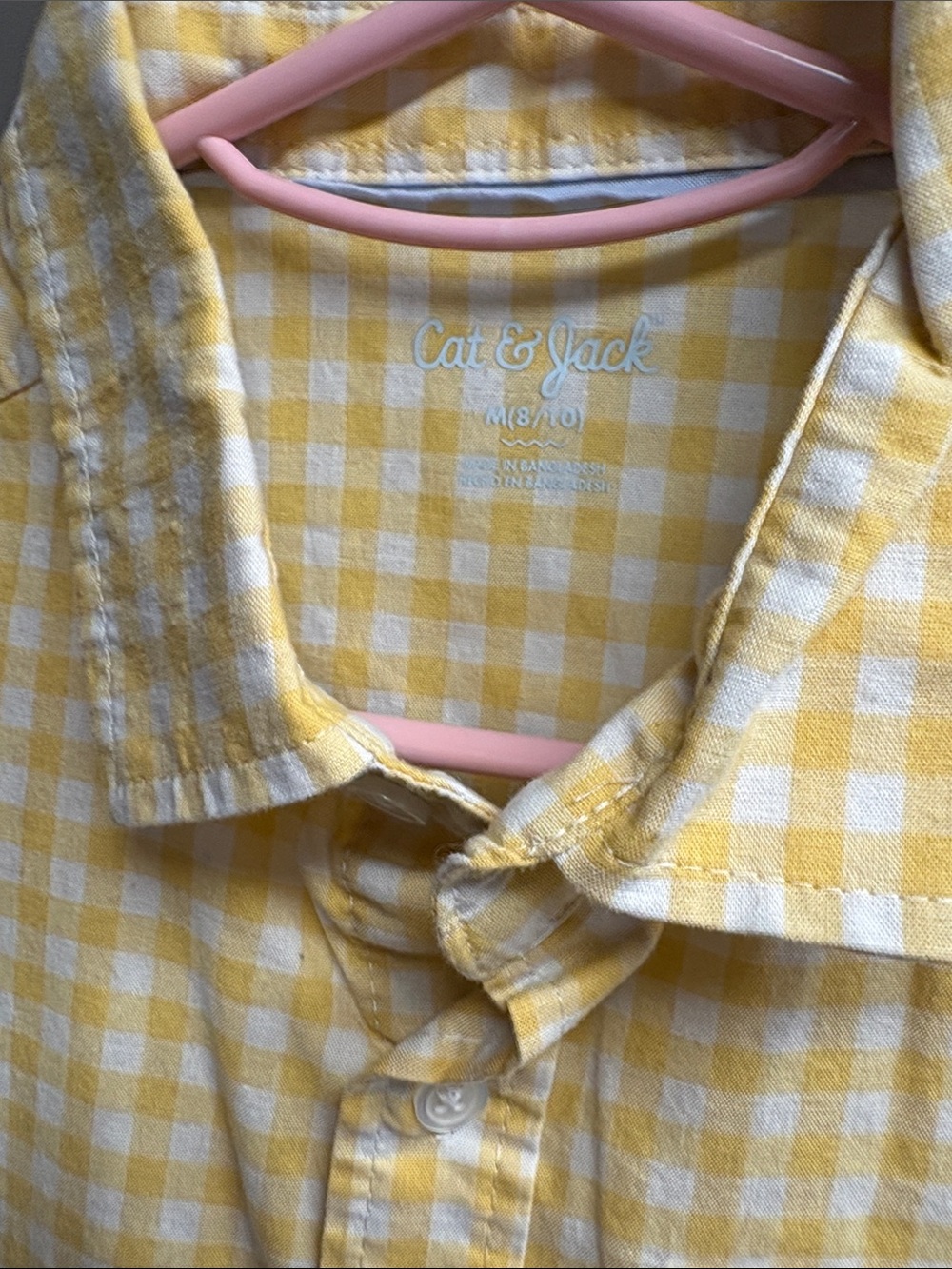 Cat & Jack Yellow Gingham Button-Down Shirt for Kids